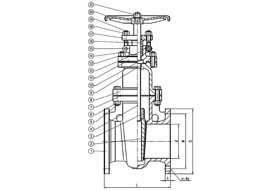 JIS 10K Cast Iron Gate Valve 2