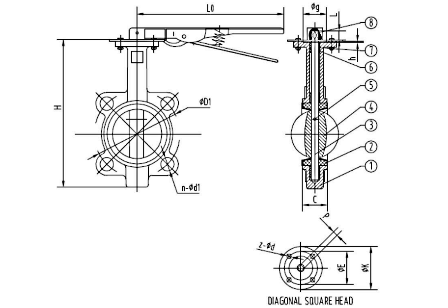 ANSI Cast Iron 150# Butterfly Valve